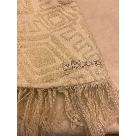 Billabong Off White Aztec Print Fringe Button Coat Jacket Size M - Picture 11 of 15